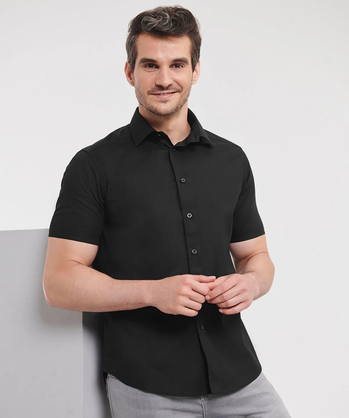 Short sleeve easycare fitted shirt | Port