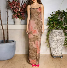 Shreya Leopard Print Maxi Dress