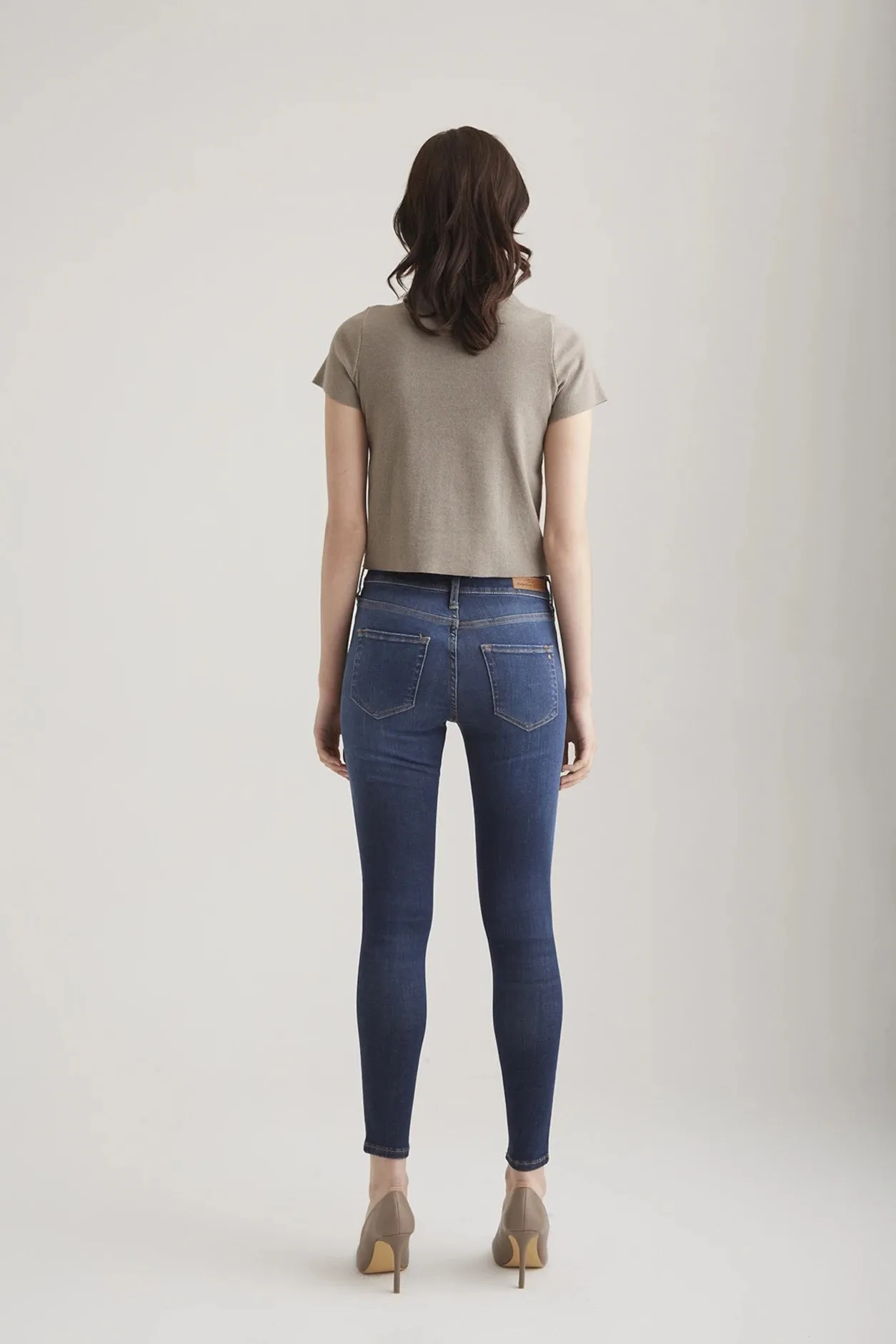 Sophia - High Waist Super Skinny - Dark Vintage Blue