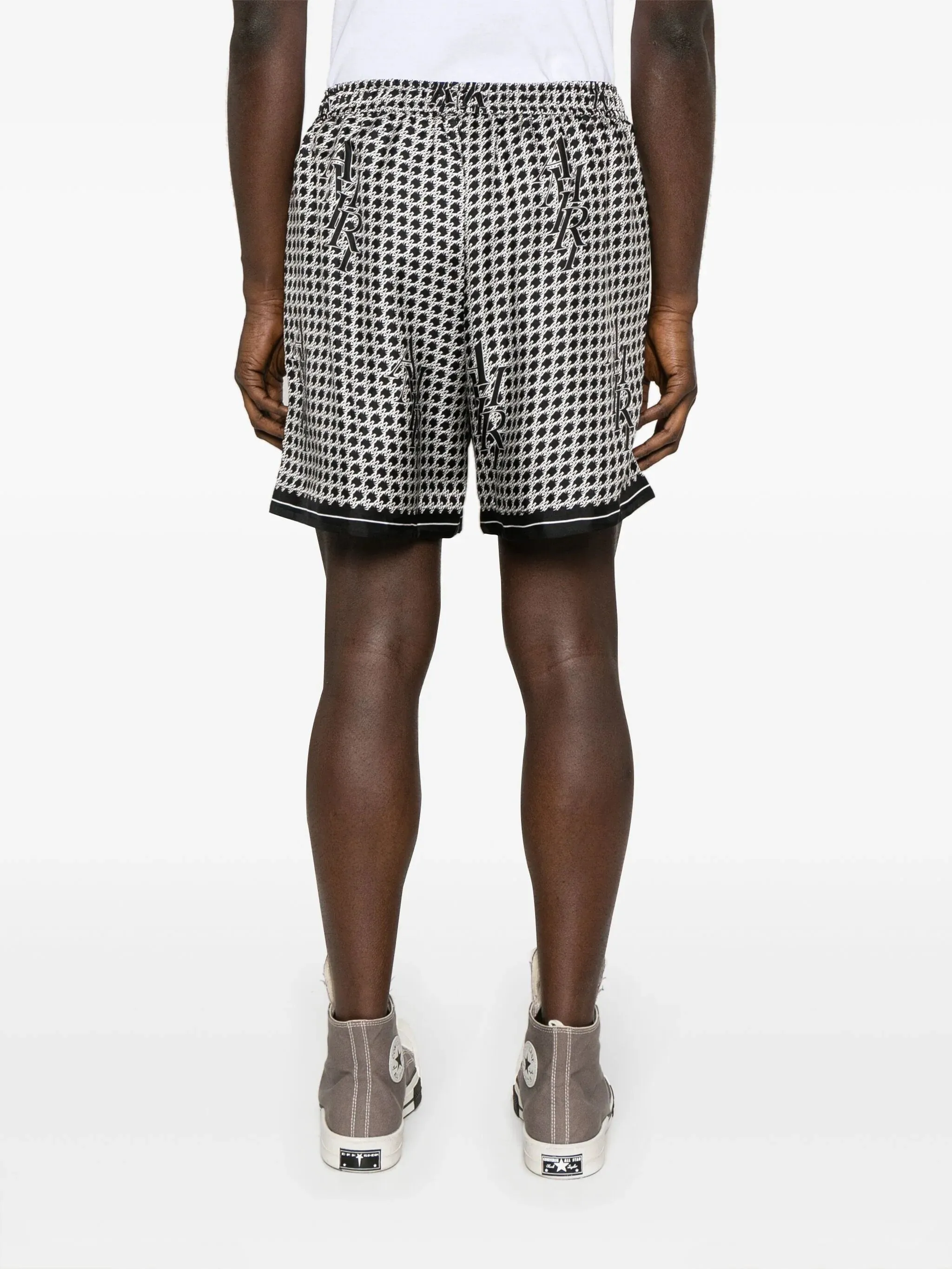 Staggard Houndstooth Shorts