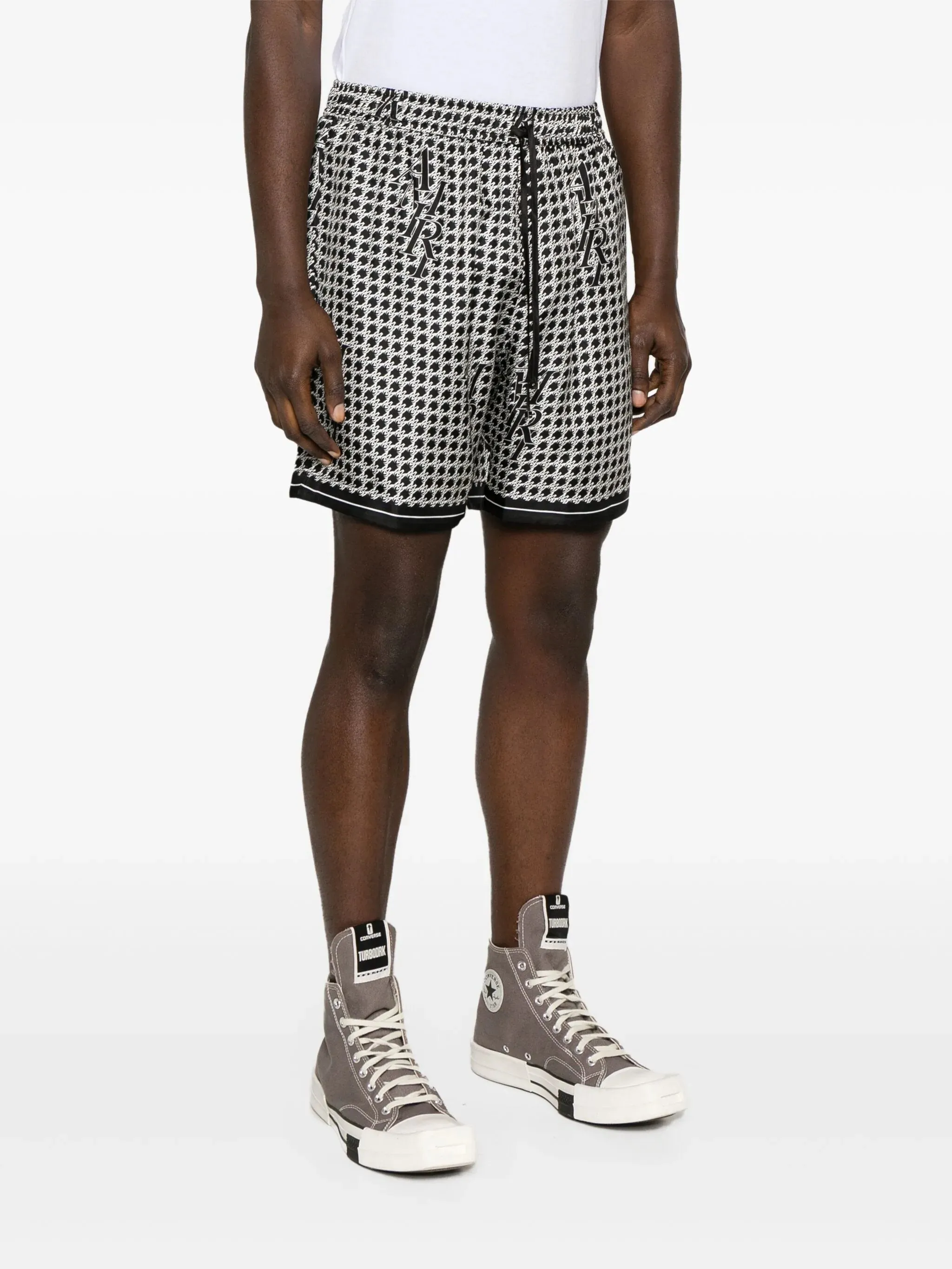 Staggard Houndstooth Shorts