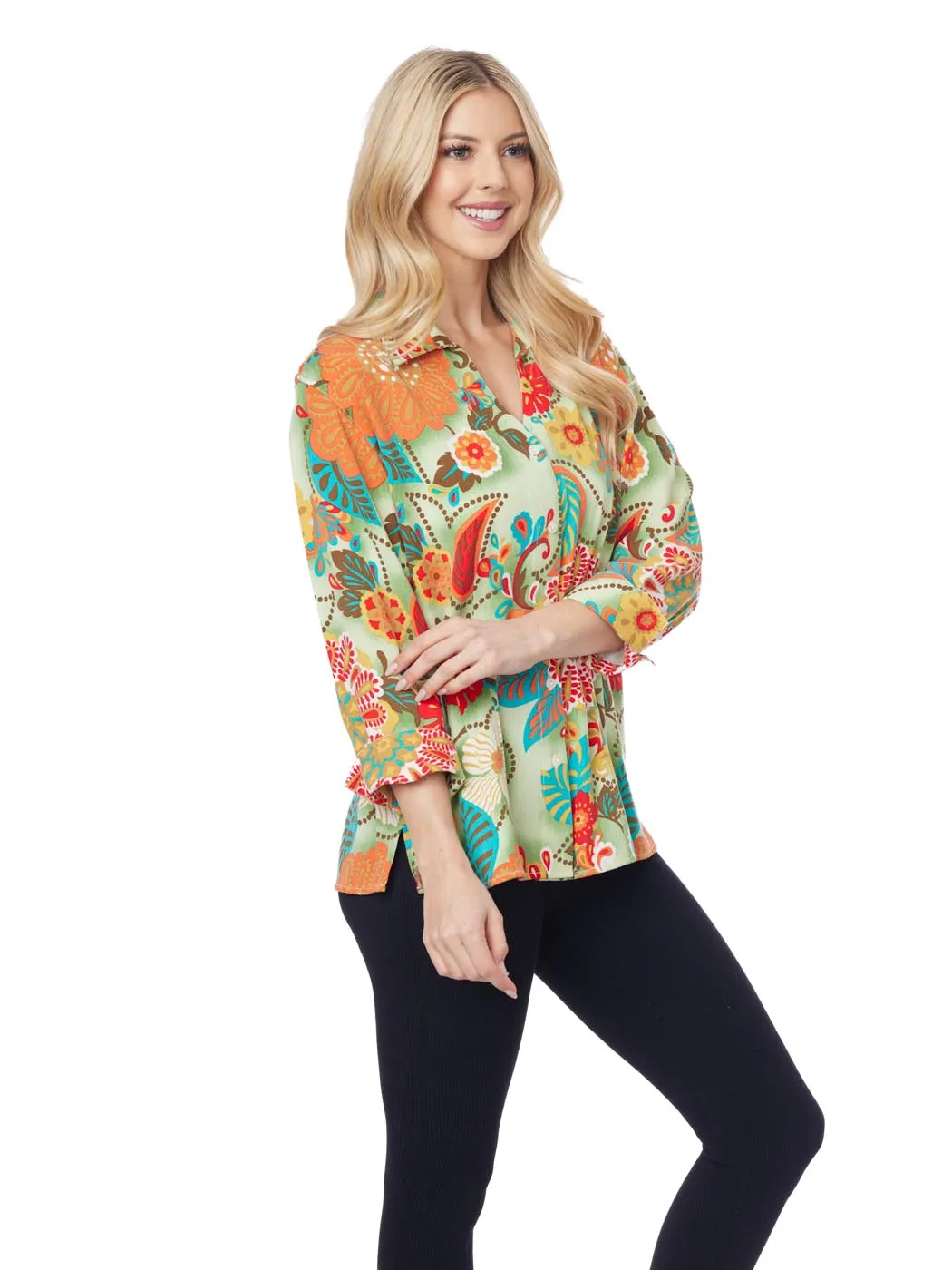 Tianello TENCEL™ "Goya" Print "Suzy" Blouse - S