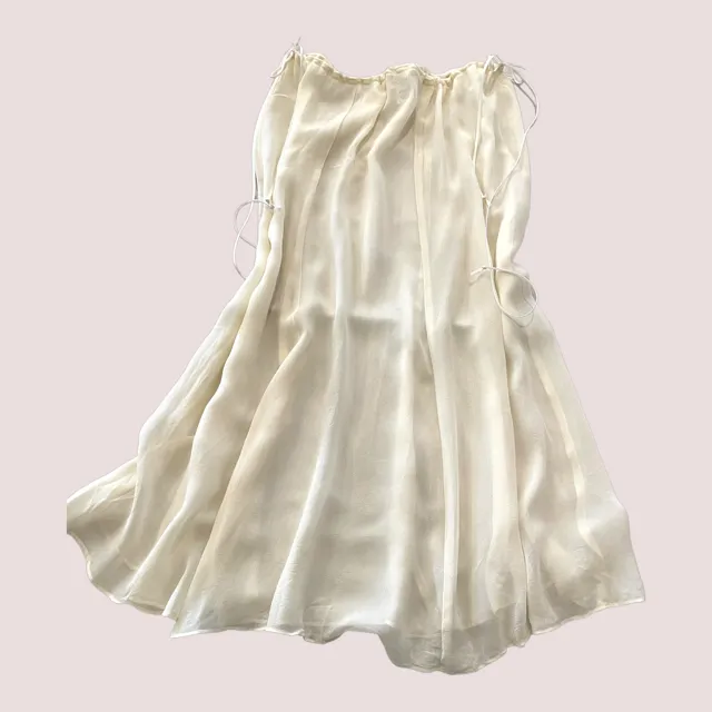 Tie-Waist Overskirt - Ivory - Best Seller