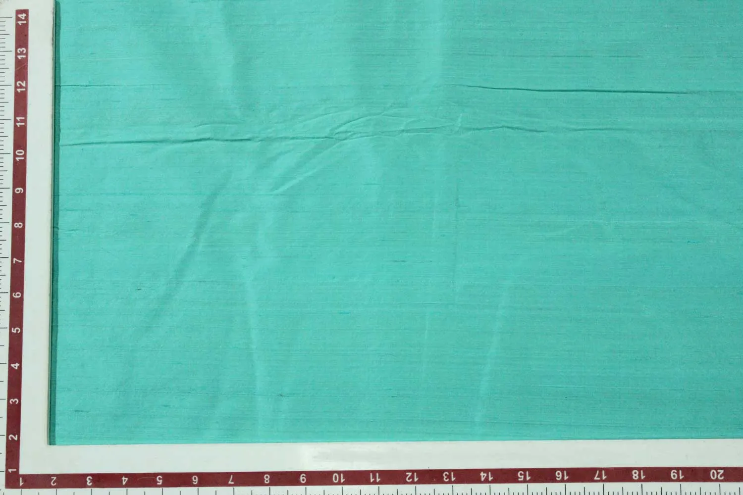 Turquoise Plain Raw Silk Fabric