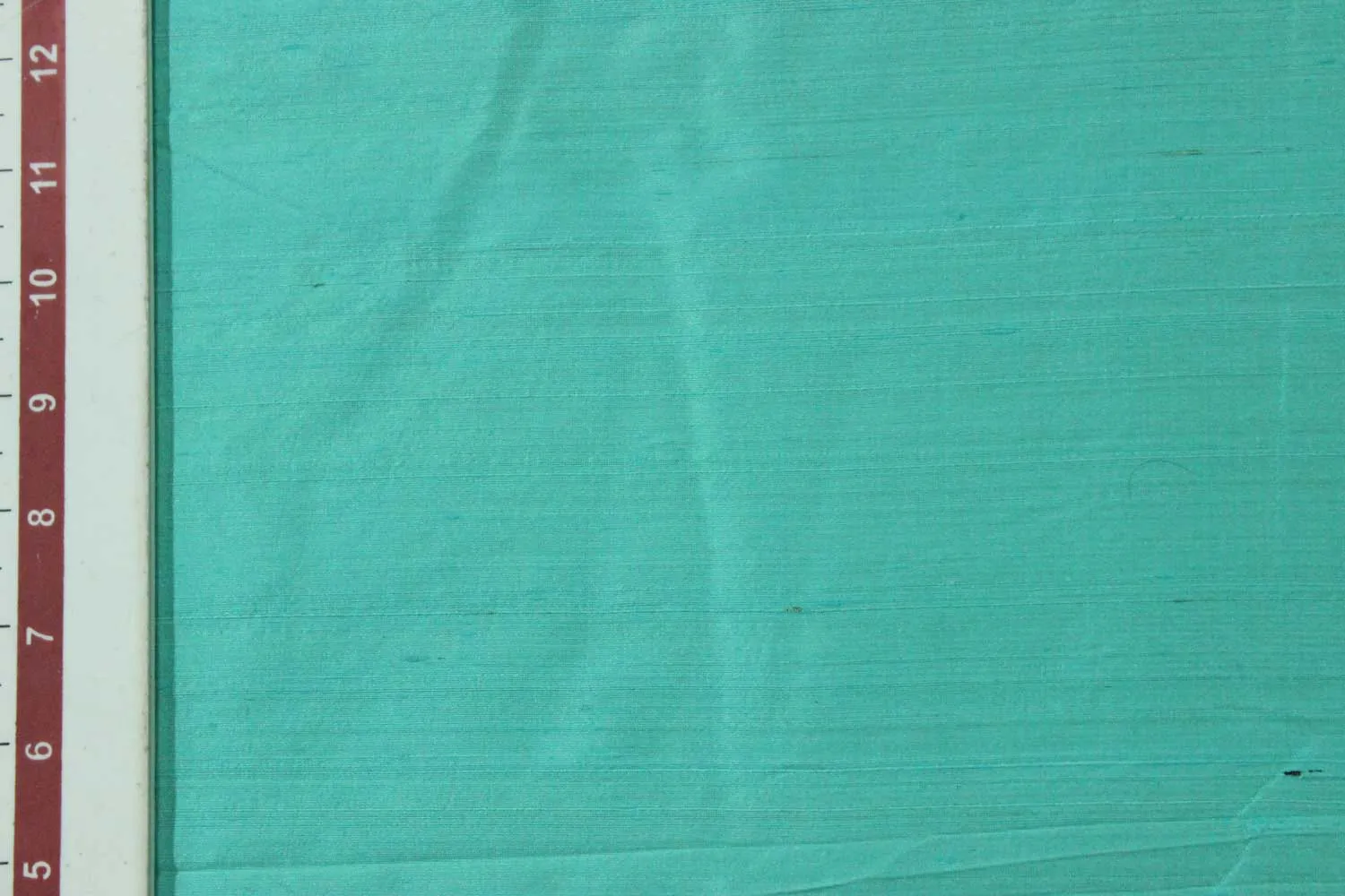 Turquoise Plain Raw Silk Fabric