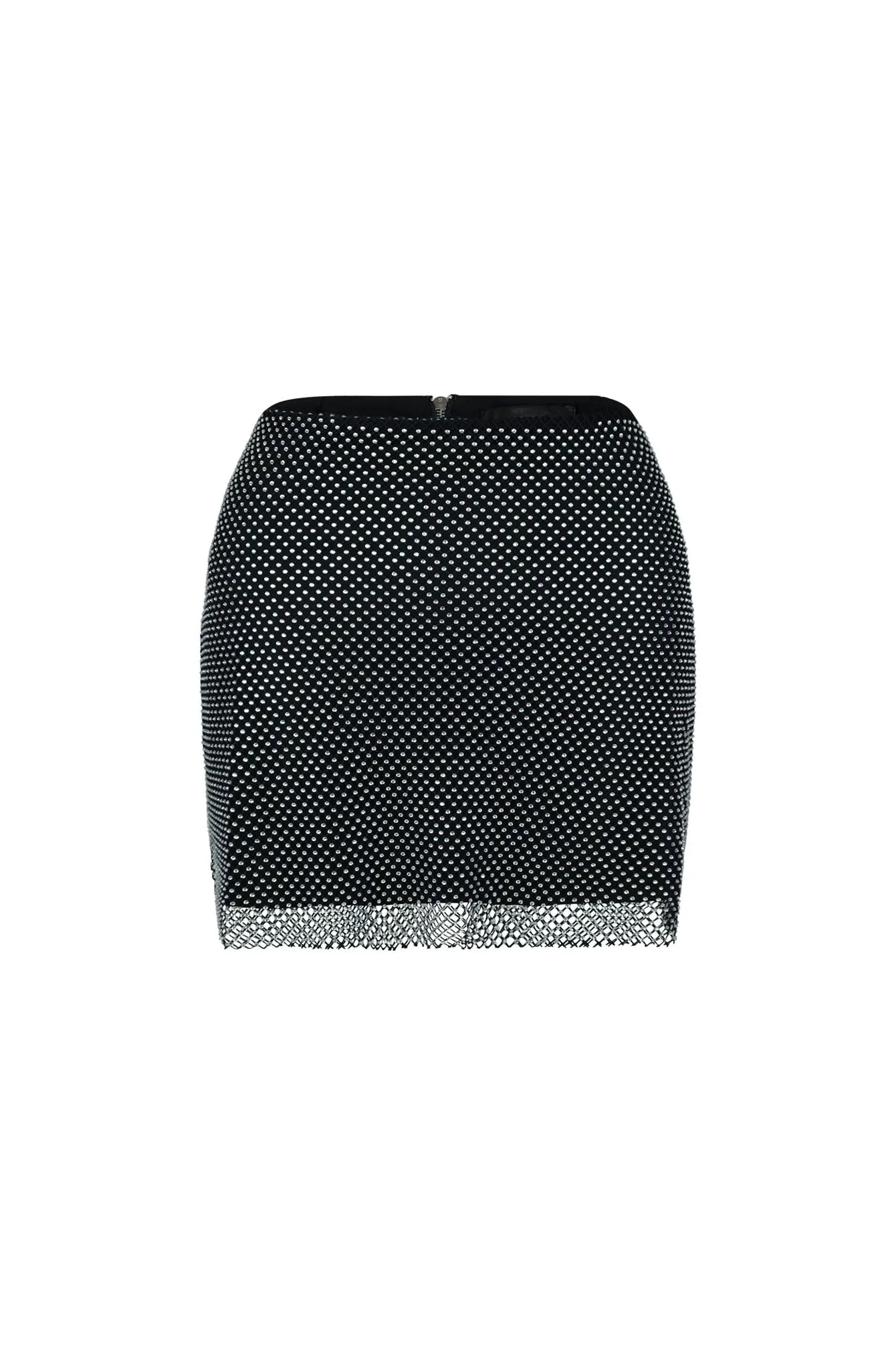 Well Known Rhinestone Fishnet Skirt