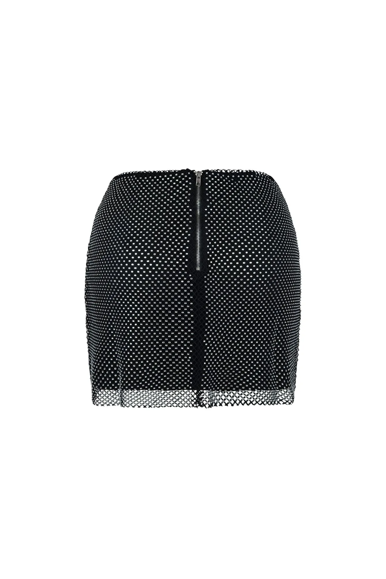 Well Known Rhinestone Fishnet Skirt