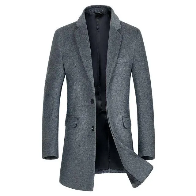 West Louis™ Business-Man Wool Long Coat