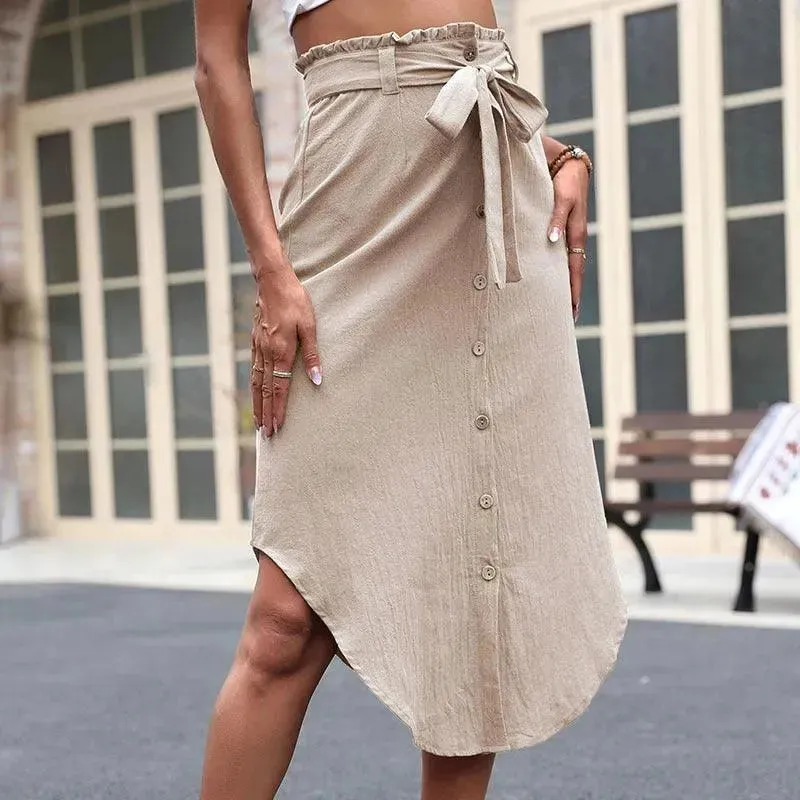 Women's Fashion Irregular High Waist Skirt