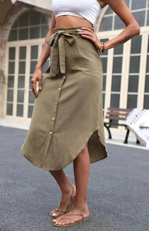 Women's Fashion Irregular High Waist Skirt