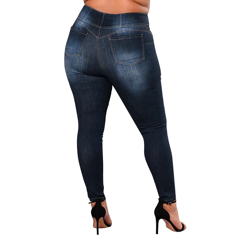 Women's Spring/Autumn Casual Stretch High Waist Skinny Jeans